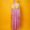 front angle of the full length mimosa dress