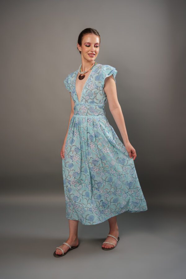 Icy Dress model looking rightside