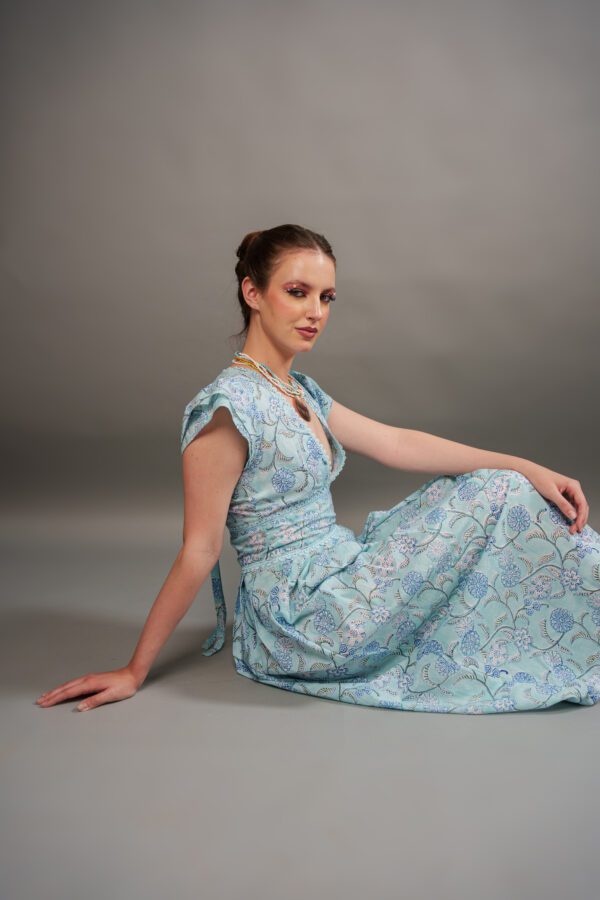 Icy Dress model sitting