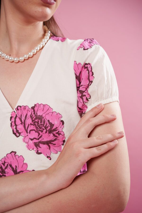 Rosina Dress Close up of the neckline