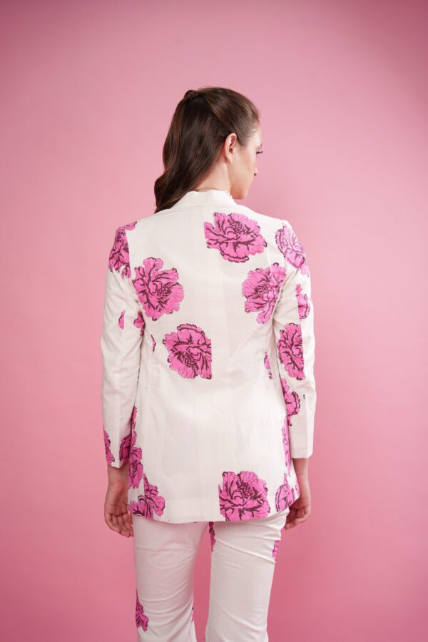 Blush set blazer backside