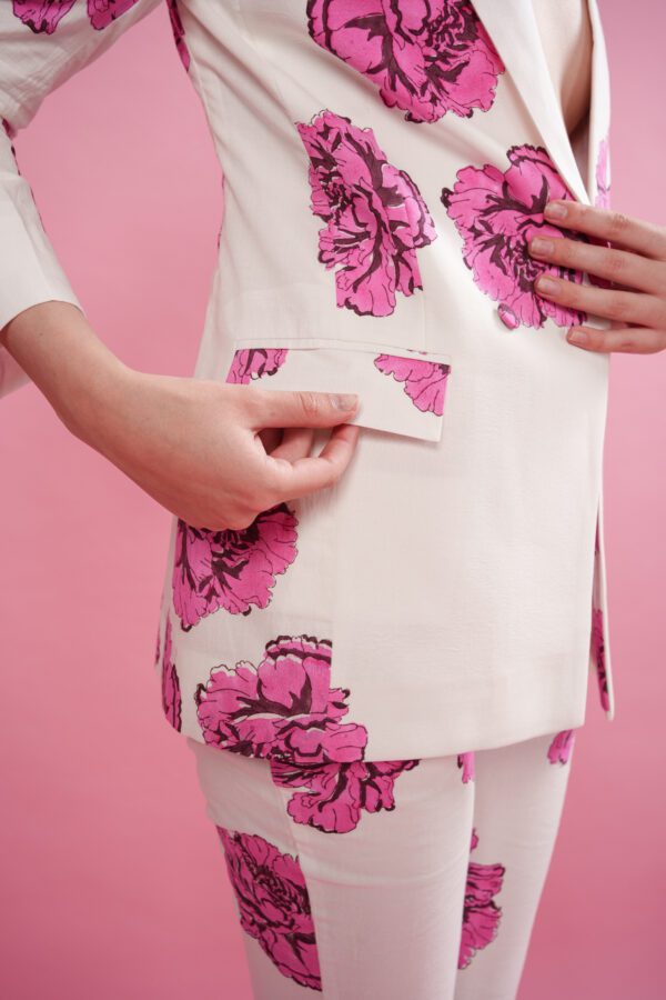 blush set blazer pocket