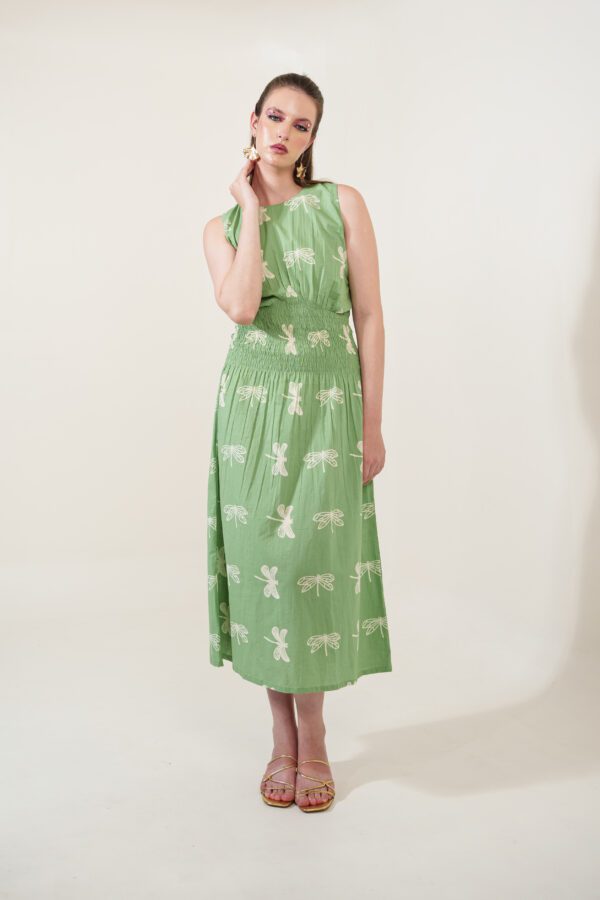 Firefly Dress full length, model looking right