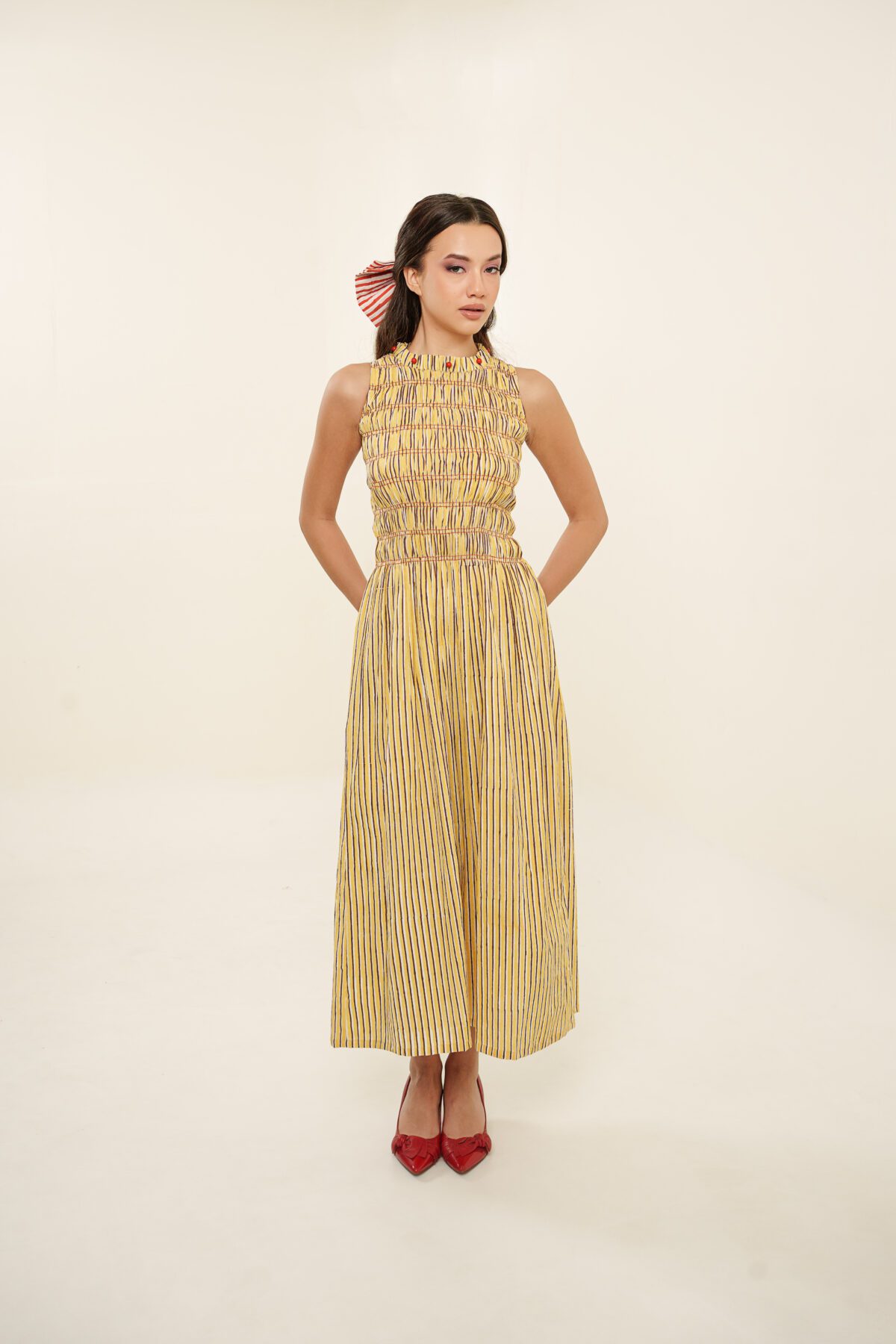 Taarini Dress model looking right